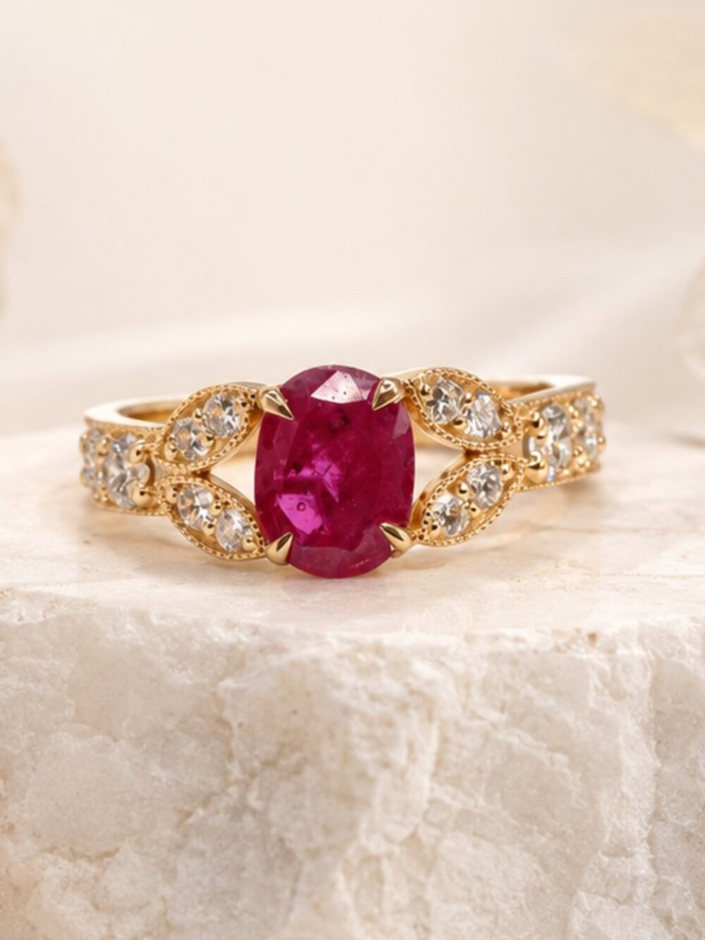 Rosabelle Ruby Diamond Ring